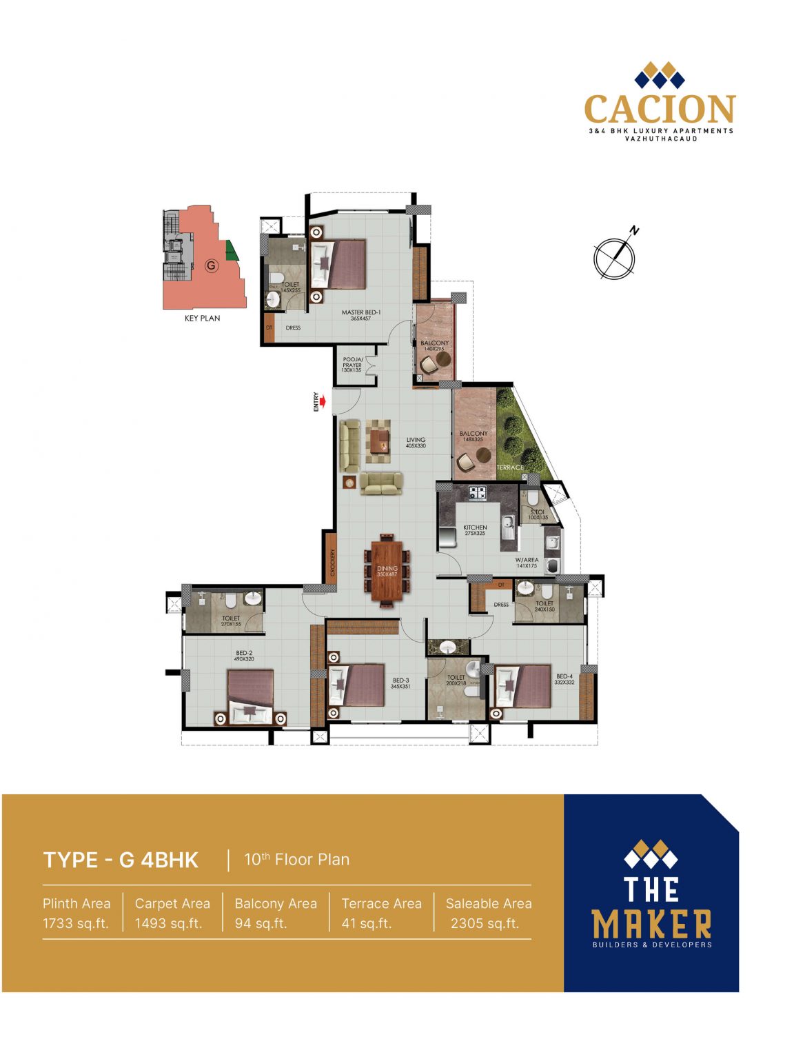 TYPE - G 4BHK